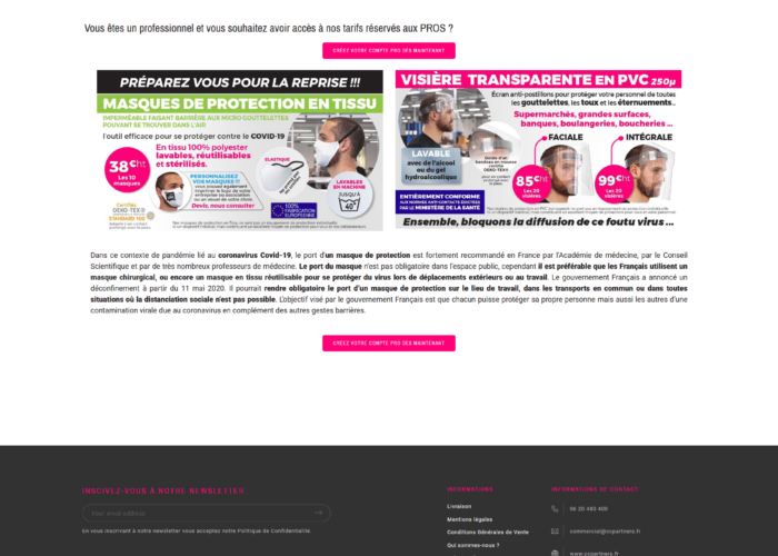 création site ecommerce prestashop 1.7 - CC PARTNERS