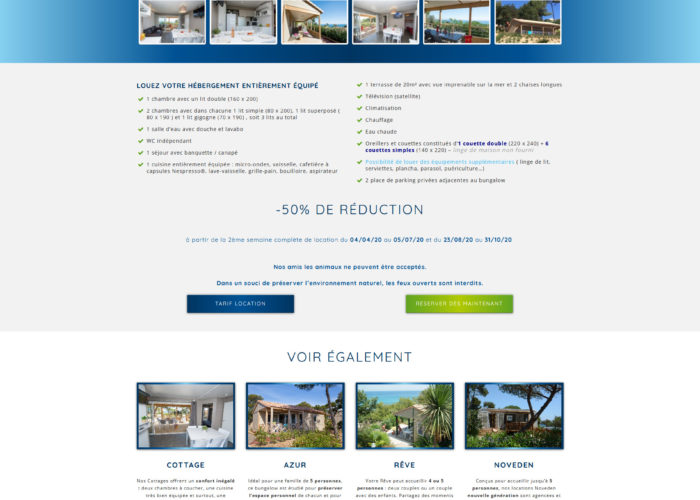 Création et référencement site wordpress camping var