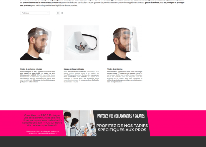 ecommerce prestashop Urgence Protection Covid